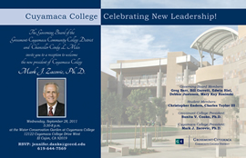 Cuyamaca College President announcement